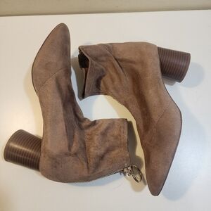 Zara Basic Brown Suede Like  Ankle Boots Sizw 41